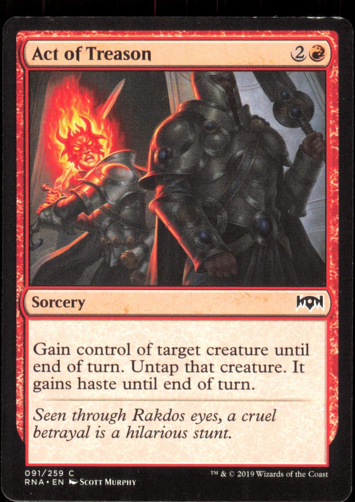 Act of Treason 91 Common The List Reprints Magic: The Gathering Moderately Played (MP) przód