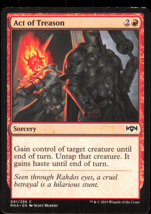 Act of Treason 91 Common The List Reprints Magic: The Gathering Moderately Played (MP) przód