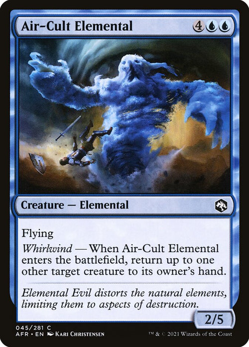 Air-Cult Elemental 45 Adventures in the Forgotten Realms Magic: The Gathering Near Mint (NM) przód