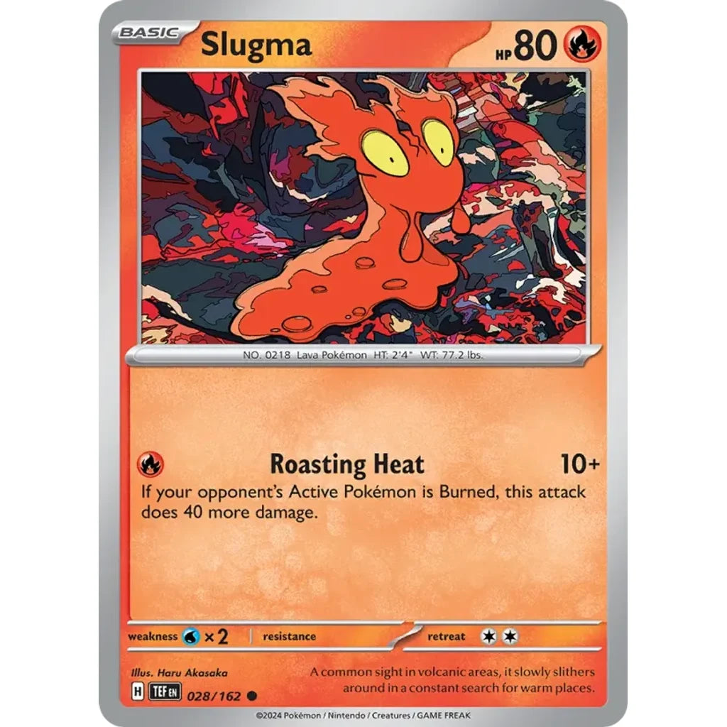 Slugma 028/162 Common Temporal Forces Pokemon Near Mint (NM) przód