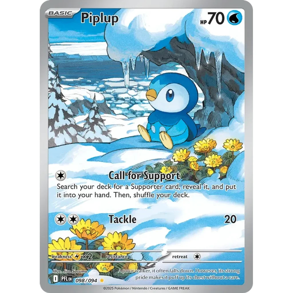 Piplup 098/094 Illustration Rare Phantasmal Flames Pokemon Holo Near Mint (NM) przód