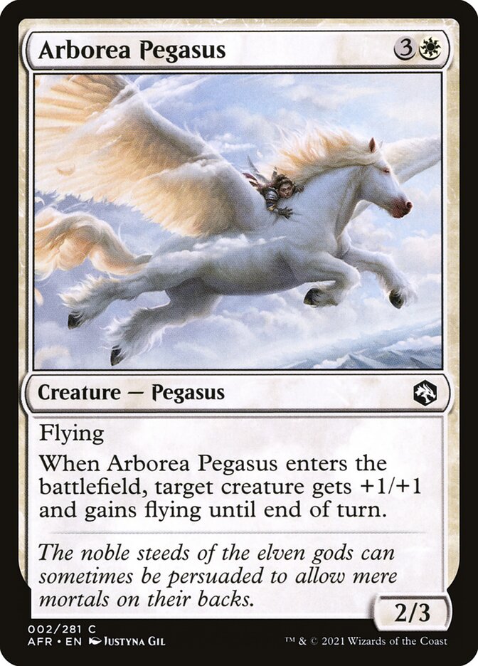Arborea Pegasus 2 Common Adventures in the Forgotten Realms Magic: The Gathering Near Mint (NM) przód