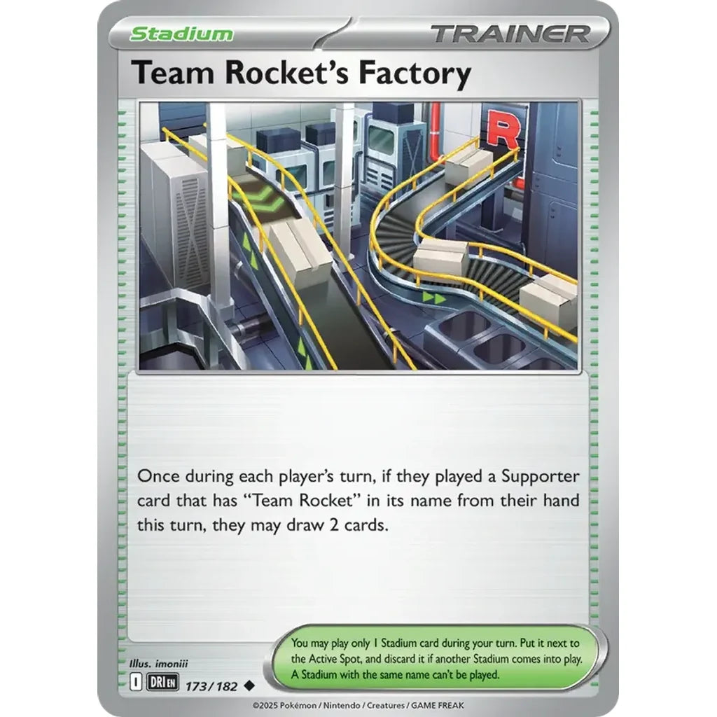 Team Rocket's Factory 173/182 Uncommon Destined Rivals Pokemon Lightly Played (LP) przód