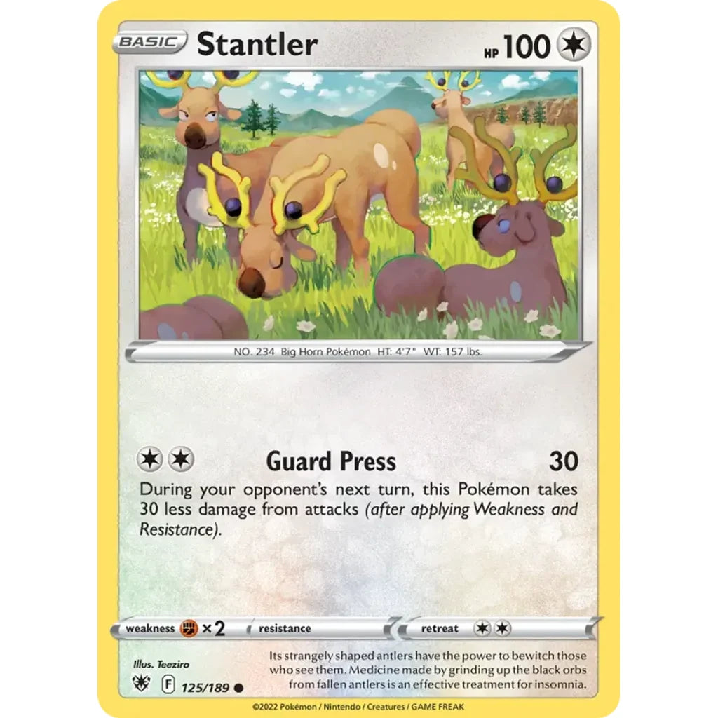 Stantler 125/189 Common Astral Radiance Pokemon Lightly Played (LP) przód