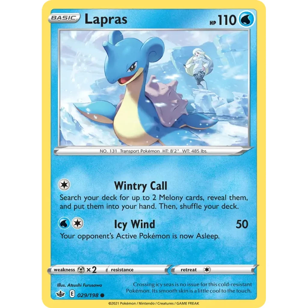 Lapras 029/198 Common Chilling Reign Pokemon Near Mint (NM) przód