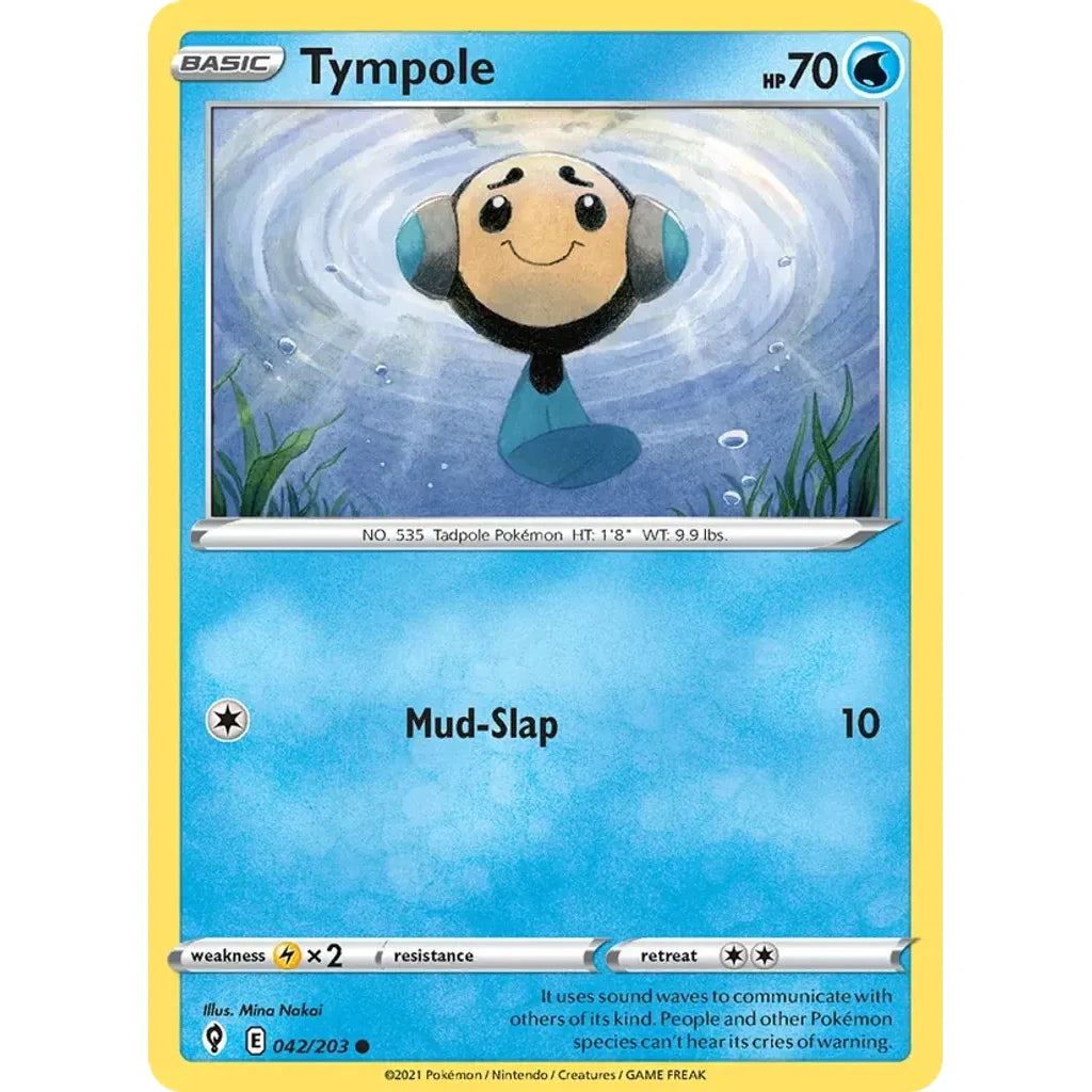 Tympole 042/203 Common Evolving Skies Pokemon Lightly Played (LP) przód