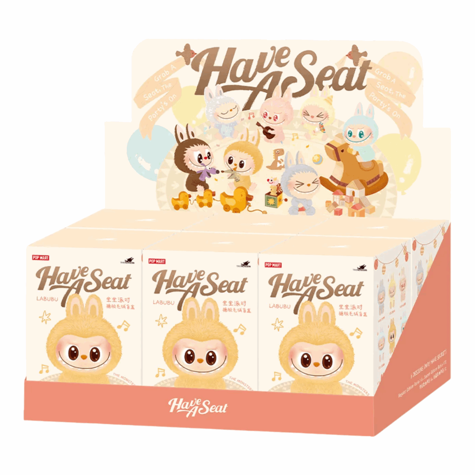 Pop Mart Labubu The Monsters Have a Seat Vinyl Plush Sealed Case (6 Blind Boxes)