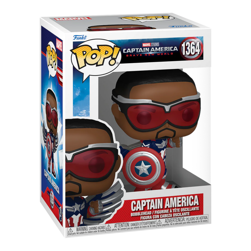 Funko POP! (75990) : Captain America (Sam Wilson)(1364) POP! Marvel: Captain America Brave New World  Funko