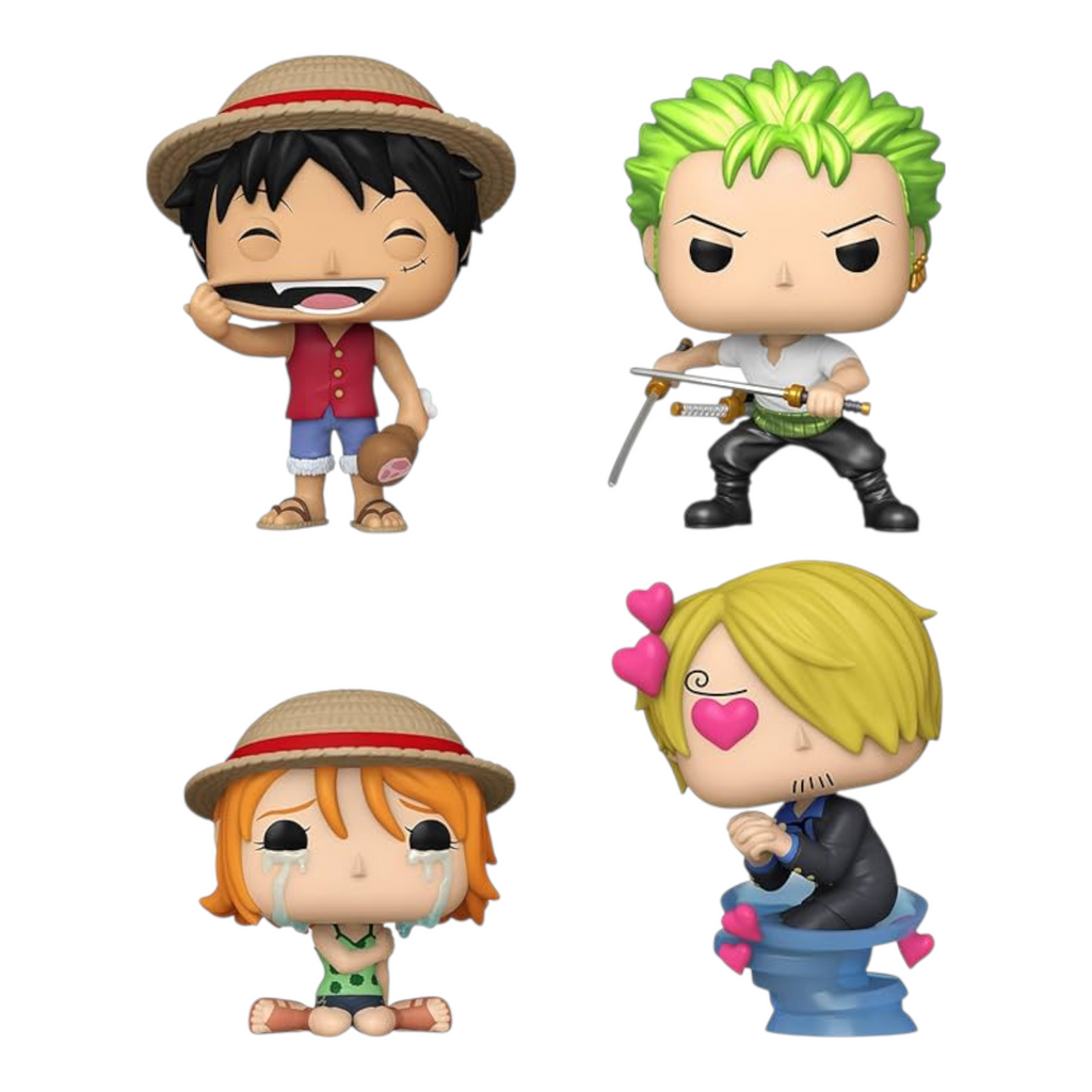 Funko POP! (84472) : Luffy, Zoro, Nami, Sanji (Exclusive) POP! Animation: One Piece (Pack 4)