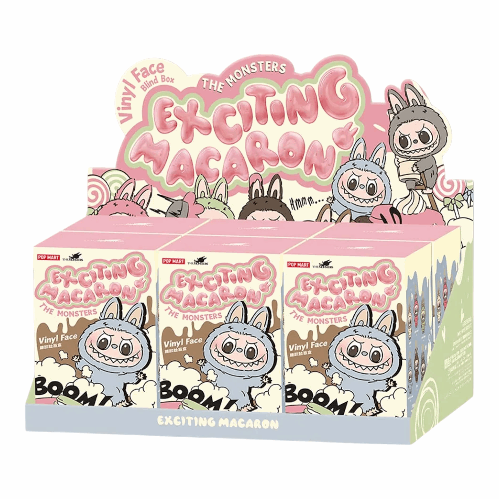 Pop Mart Labubu The Monsters Exciting Macaron Vinyl Face Sealed Case (6 Blind Boxes)