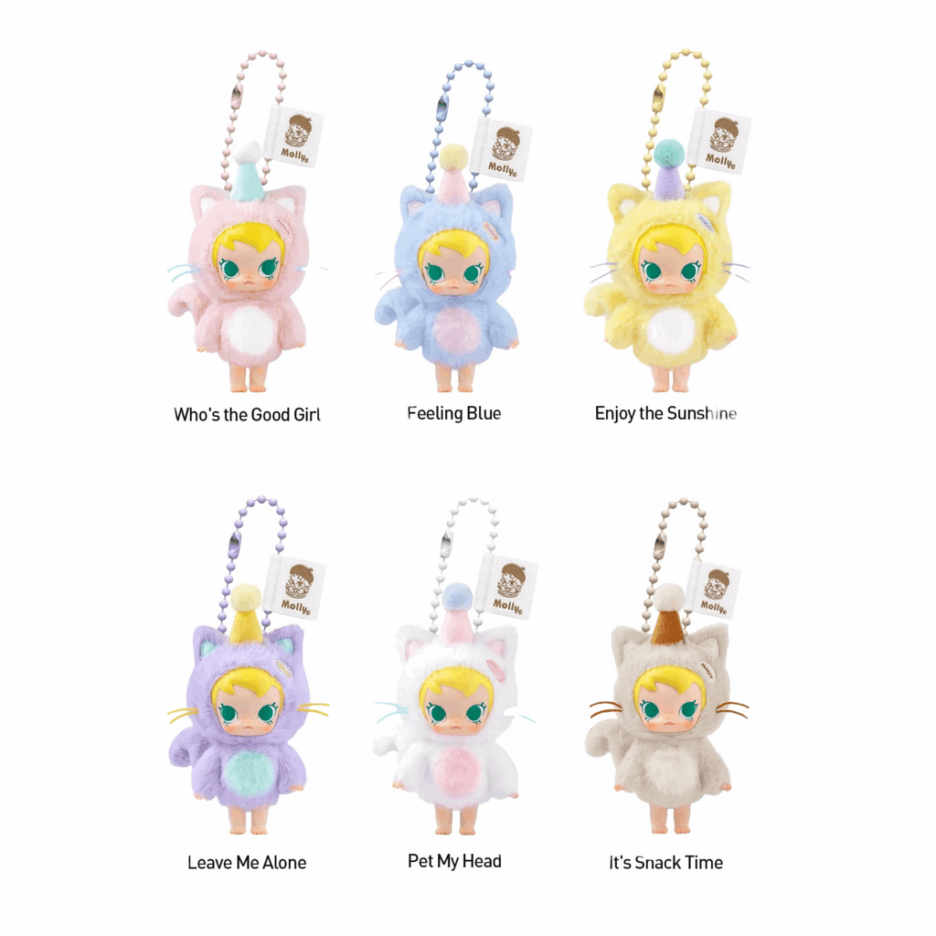 Pop Mart Baby Molly Pocket Friends Series Vinyl Plush Pendant Sealed Case (6 Blind Box)