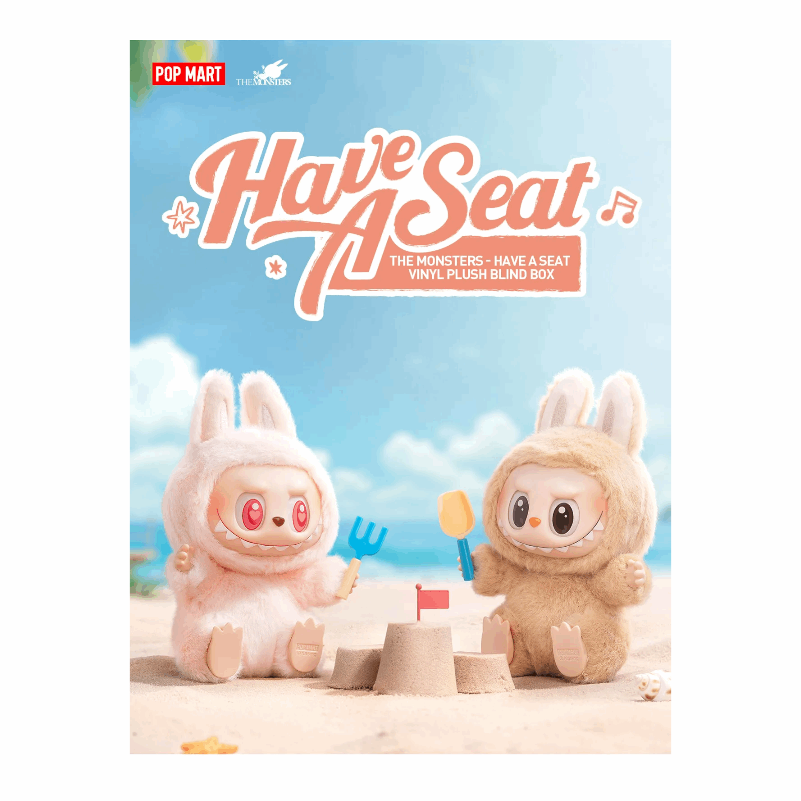 Pop Mart Labubu The Monsters Have a Seat Vinyl Plush Sealed Case (6 Blind Boxes)