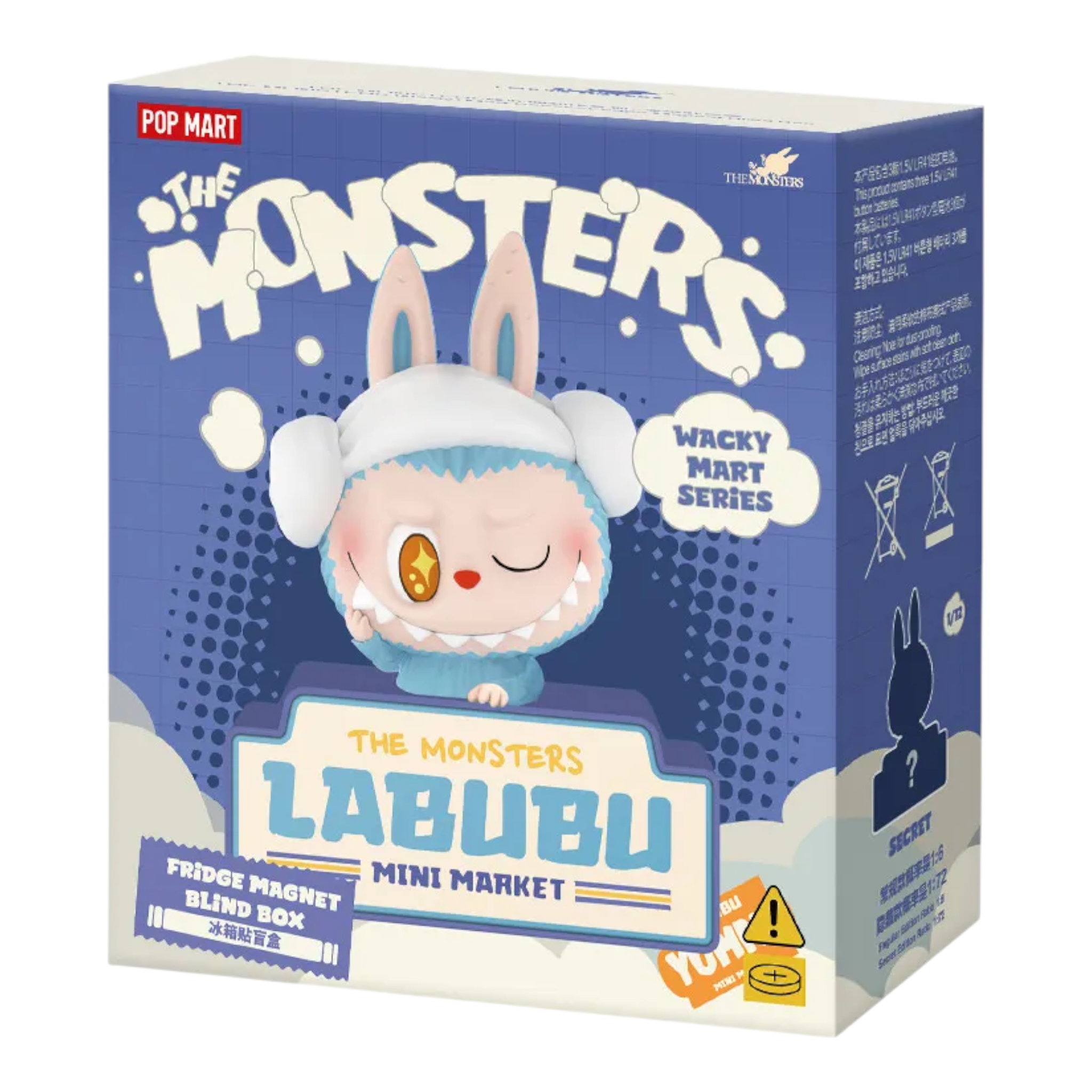 Pop Mart Labubu The Monsters Wacky Mart Series Kühlschrankmagnet, einzeln (Blindbox)