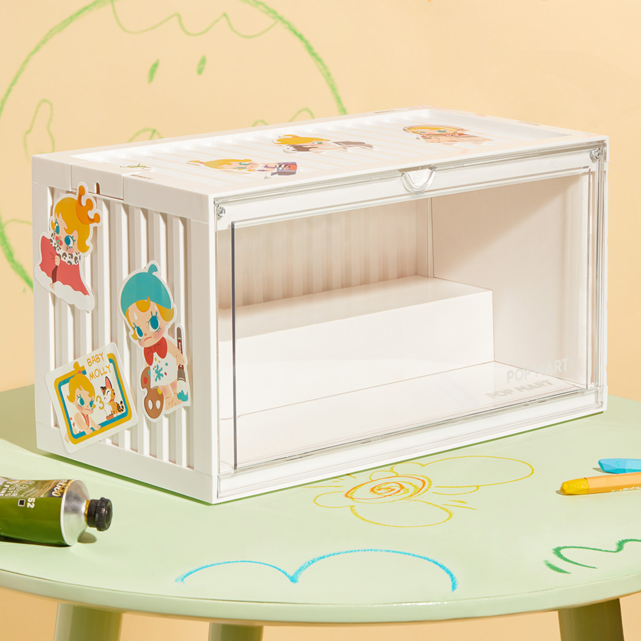 POP MART LED-Leuchtdisplay-Behälter – Baby Molly als ich drei war