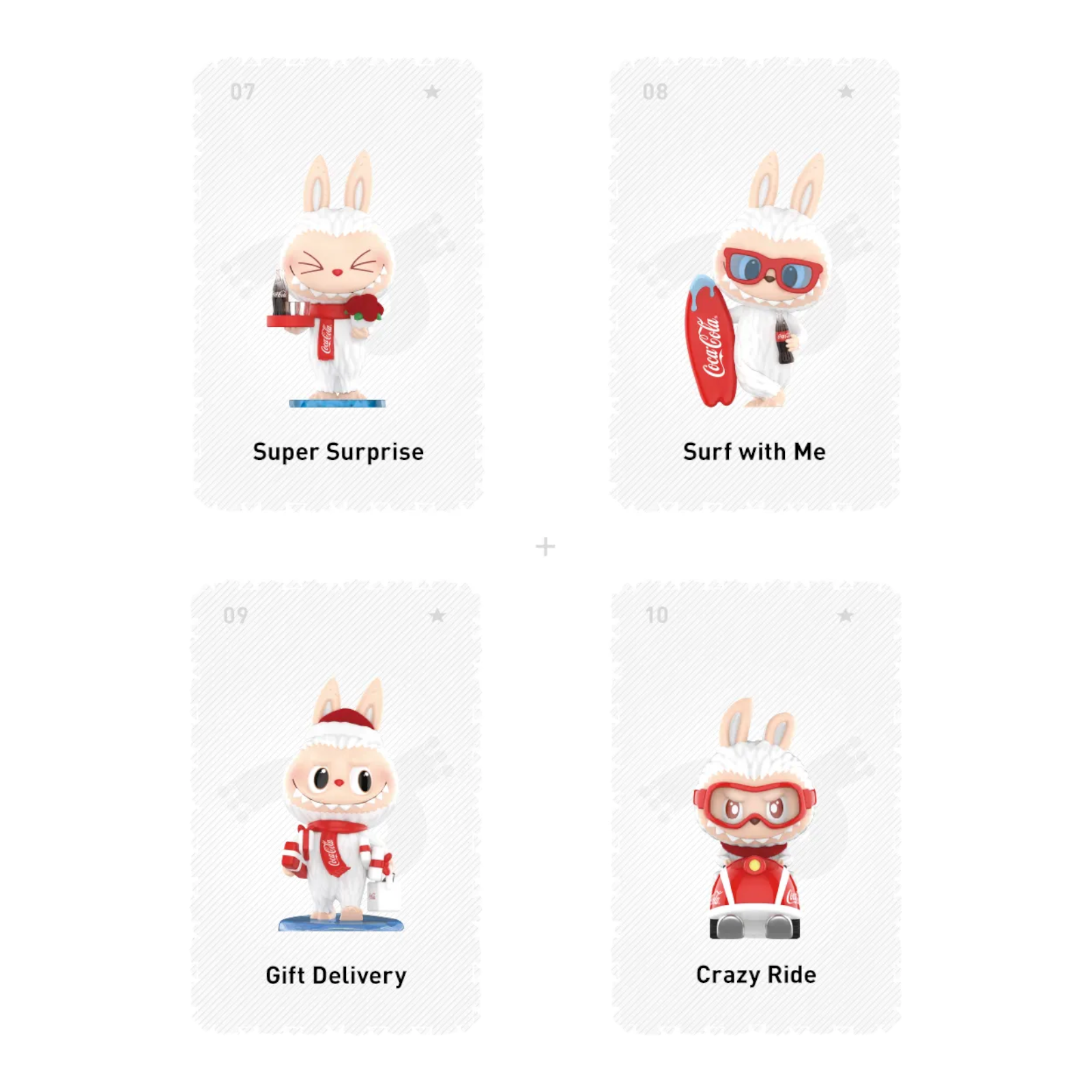 Pop Mart Labubu – Die Monster der Coca-Cola-Serie – Vinyl-Gesichtshülle versiegelt (Blindbox)