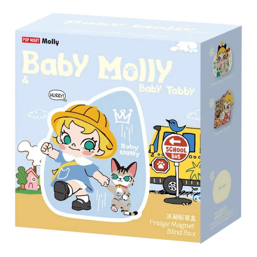Pop Mart Baby Molly & Baby Tabby Series Fridge Magnet Single (Blind Box)