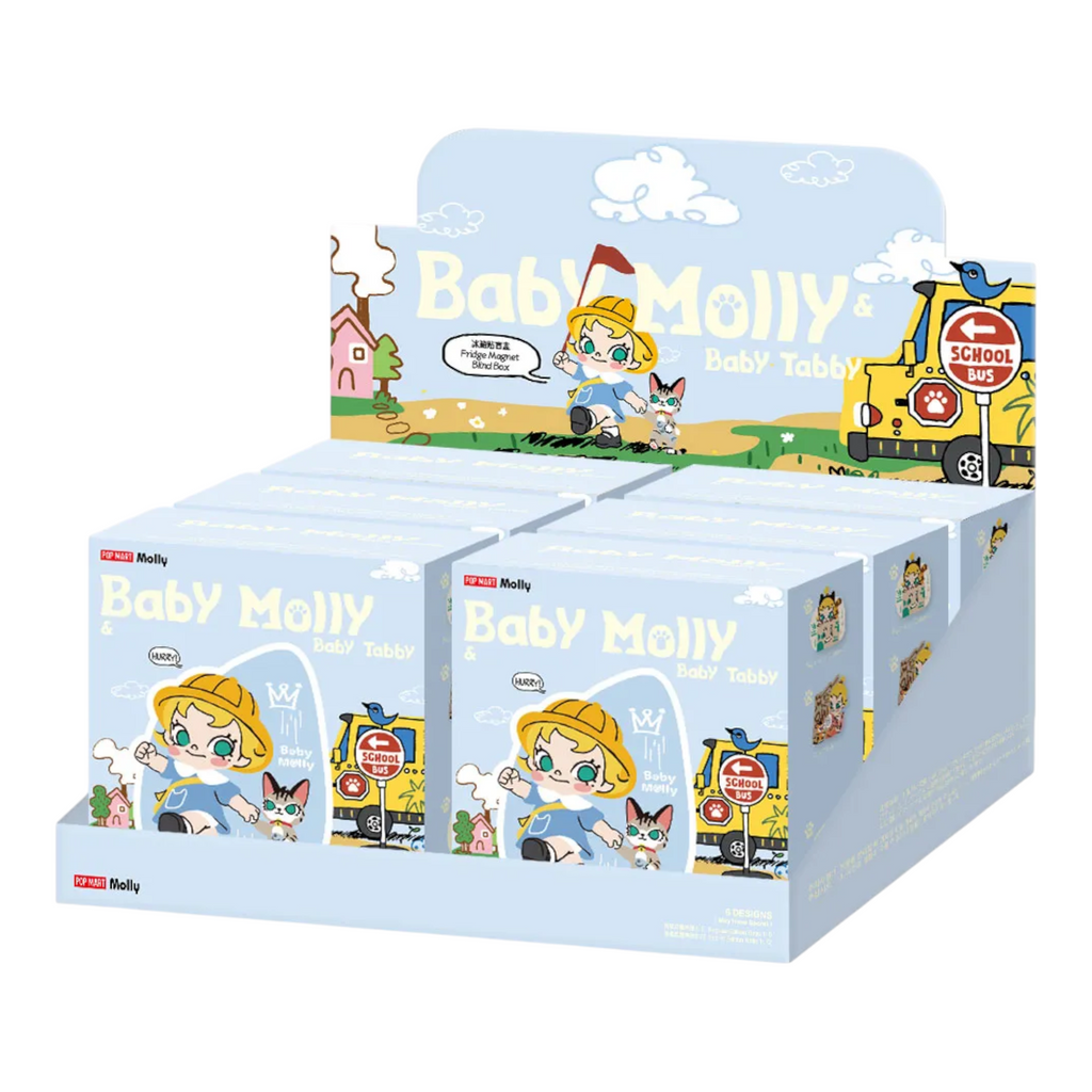 Pop Mart Baby Molly & Baby Tabby Series Fridge Magnet Sealed Case (9 Blind Box)