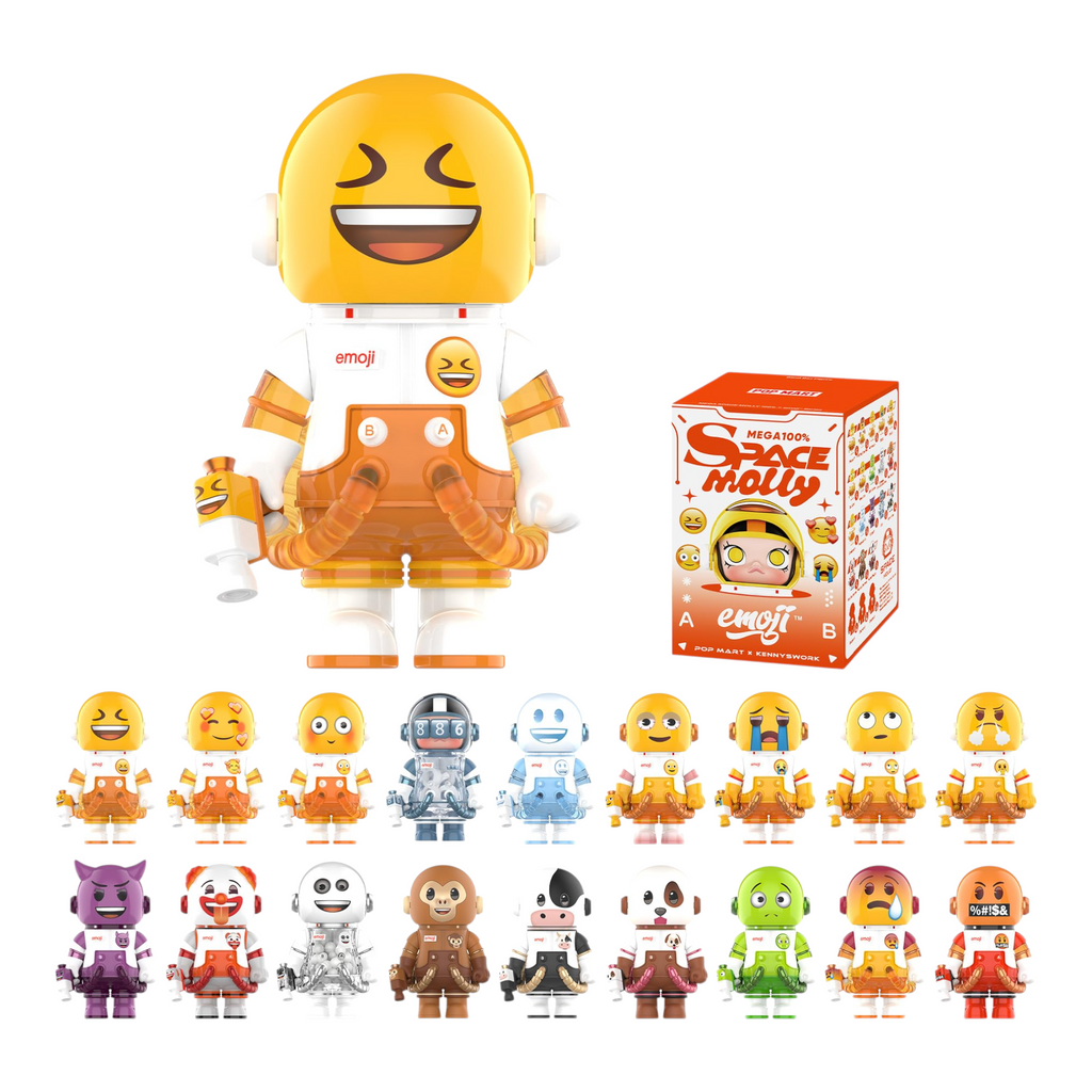Pop Mart Mega Space Molly x emoji Series 100% Sealed Case (9 Blind Box)