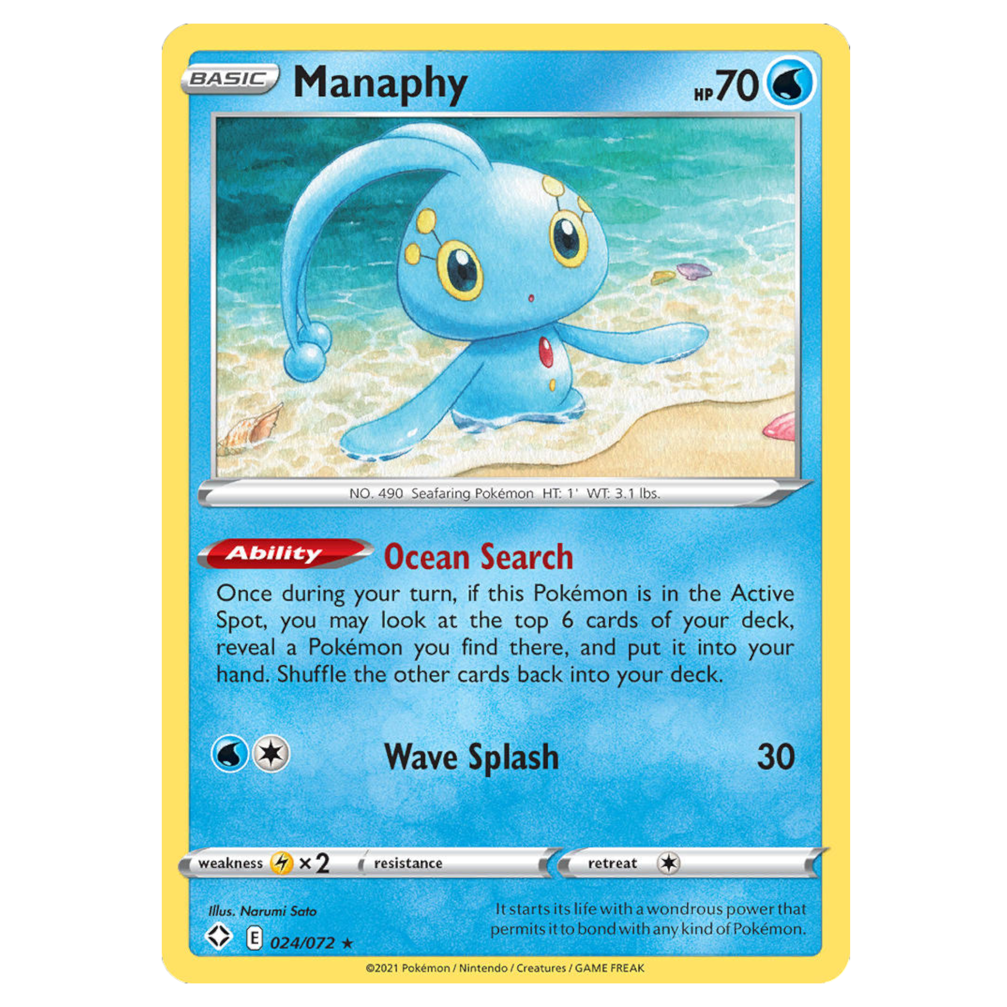 Pokémon Manaphy [Reverse Holo] #024/072