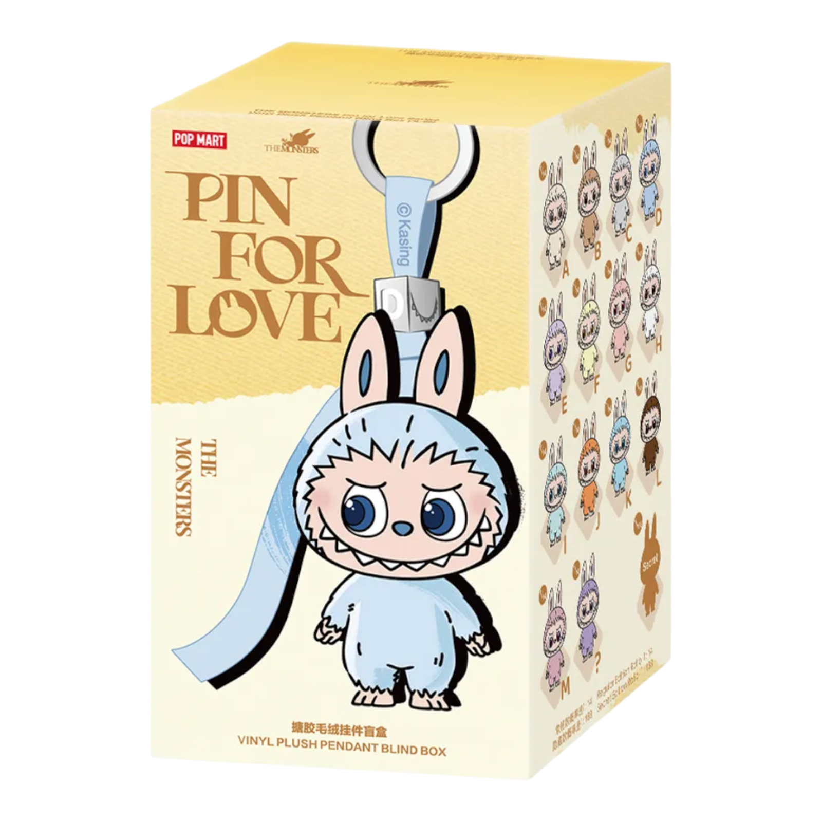 Pop Mart Labubu The Monsters Pin for Love Series Vinyl Plush Pendant (A-M) Single (Blind Box)