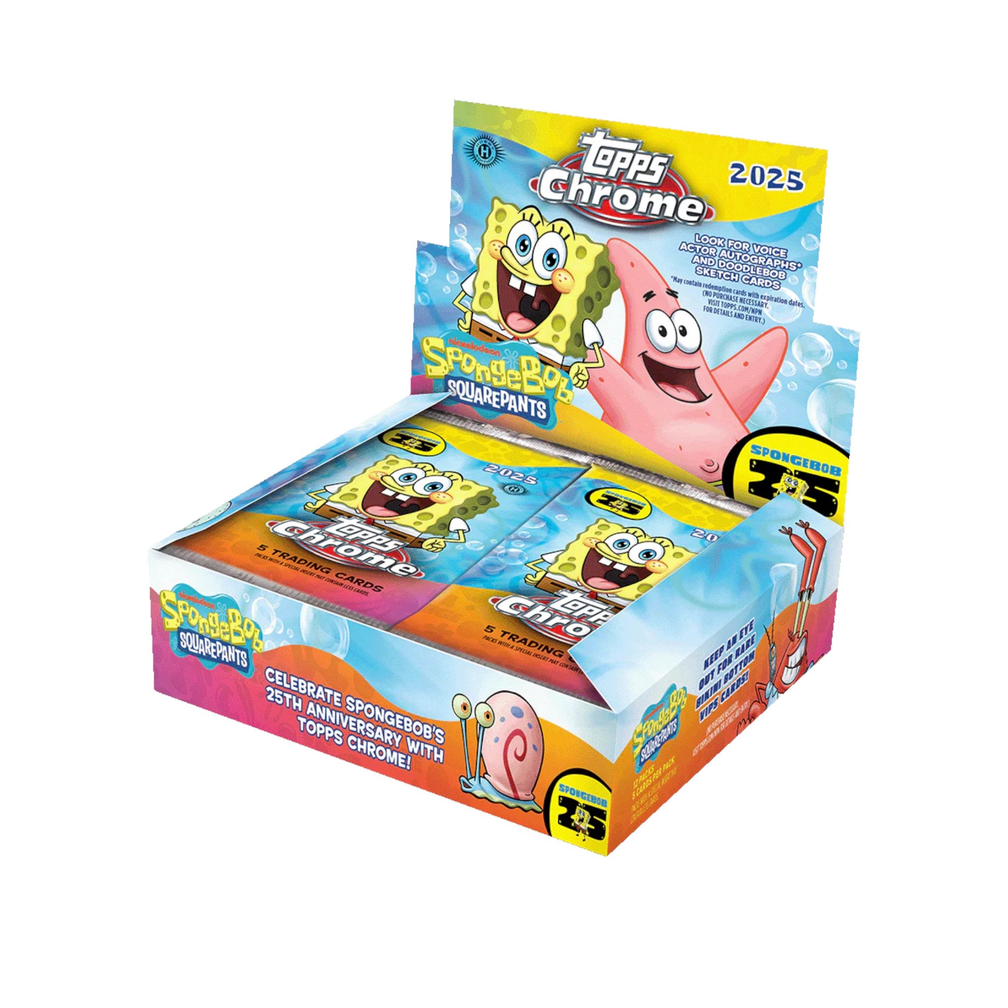 2025 Topps Chrome SpongeBob 25th Anniversary Hobby Box