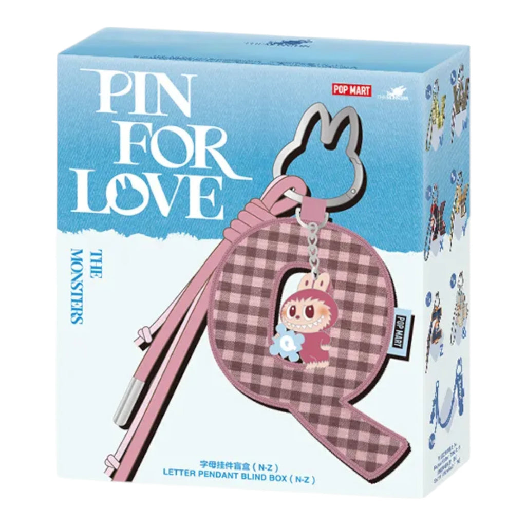 Pop Mart Labubu The Monsters Pin for Love Series Letter Pendant (N-Z) Sealed Case (14 Blind Box)